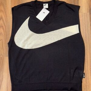 Nike Sportswear Big Swoosh Knit Vest Black/Sail NWT
